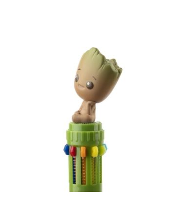 GROOT - Stylo-Bille 10 couleurs 3D - vue de detail