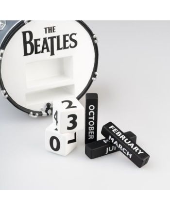 THE BEATLES - Calendrier Perpétuel 3D en Résine - vue de dos