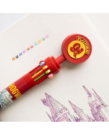 HARRY POTTER - Plateforme 9 3/4 - Stylo-Bille 10 couleurs 3D - vue de profil