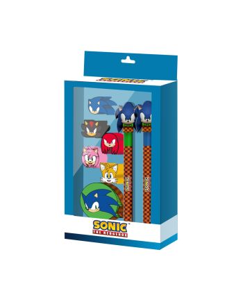 SONIC & Friends - Set de 2 Crayons + 5 Gommes - vue principale