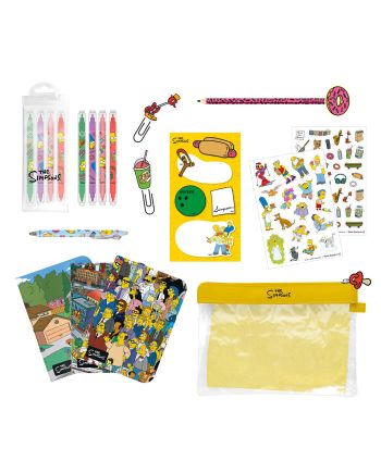 LES SIMPSONS - Set de Papeterie avec 3 Notebooks A6 - 10pc. - vue principale