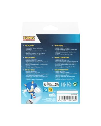 SONIC - Personnages - Set de 4 Pin's - vue du packaging