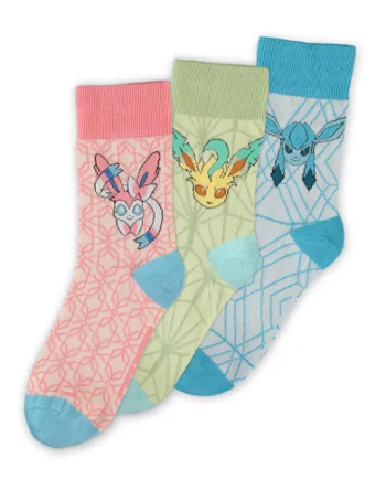 POKEMON - Evoli Evolution II -Pack de 3 paires de chaussettes (T35-38) - vue principale