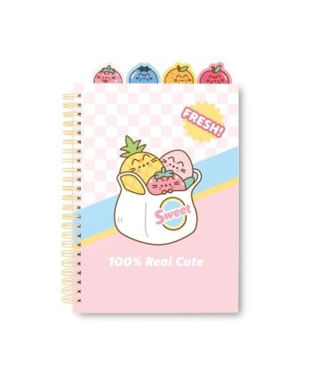 PUSHEEN - Fruits - Notebook + Intercalaires - Format A5 - vue principale