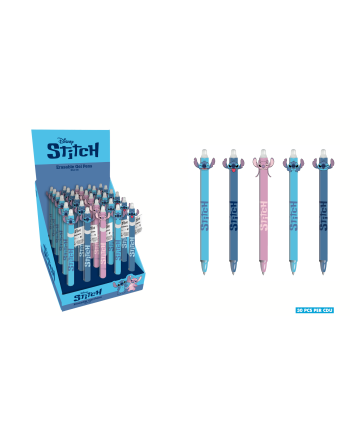 STITCH - Stylo à Gel Effaçable +Head Topper (Display de 30pcs) - vue principale