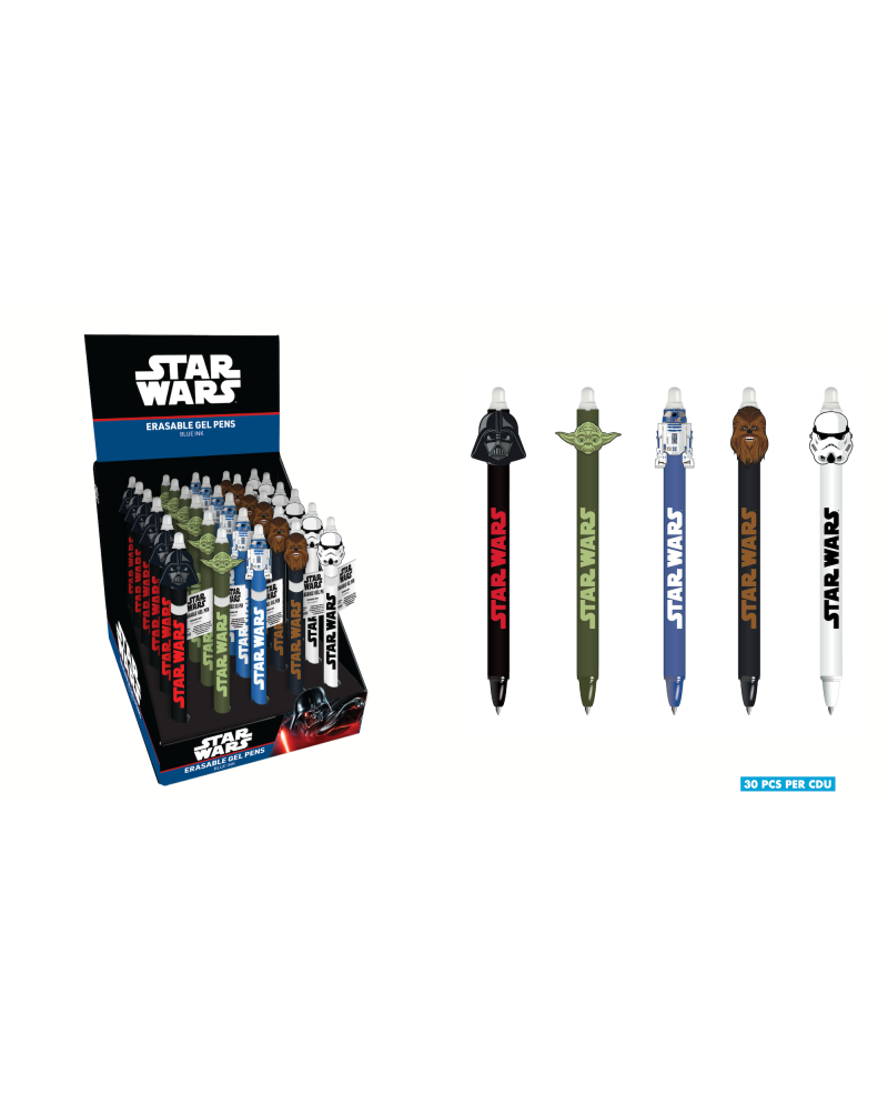 STAR WARS - Stylo à Gel Effaçable +Head Topper (Display de 30pcs) - vue principale