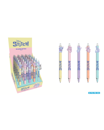 STITCH & ANGEL - Stylo à Gel Effaçable +Head Topper (Display de 30pcs) - vue principale