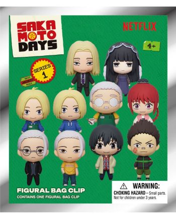 SAKAMOTO DAYS - Series 1 - 3D Foam Bag Clip (Display 24 Pcs) - vue de profil