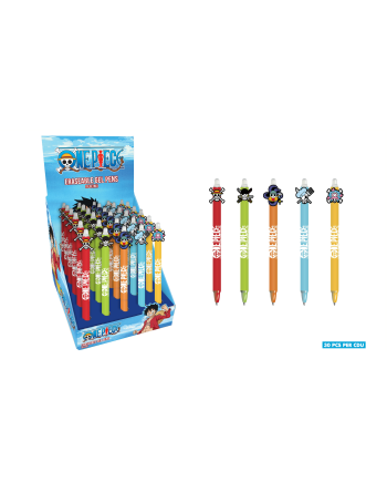 ONE PIECE - Stylo à Gel Effaçable +Head Topper (Display de 30pcs) - vue principale