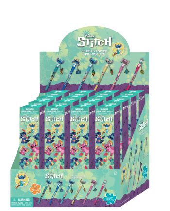 LILO & STITCH - Stylo rotatif 3D Head Topper (Display de 16 pieces) - vue principale