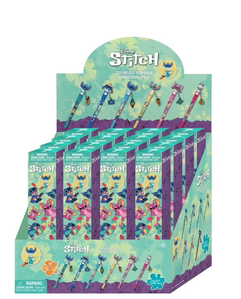 LILO & STITCH - Stylo rotatif 3D Head Topper (Display de 16 pieces) - vue principale