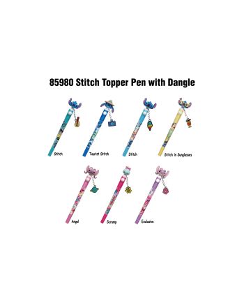 LILO & STITCH - Stylo rotatif 3D Head Topper (Display de 16 pieces) - vue de face
