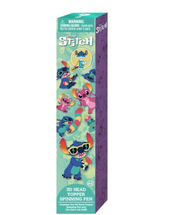 LILO & STITCH - Stylo rotatif 3D Head Topper (Display de 16 pieces) - vue de profil