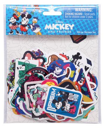 MICKEY & AMIS - Set de 100 Stickers (Display de 20) - vue de face