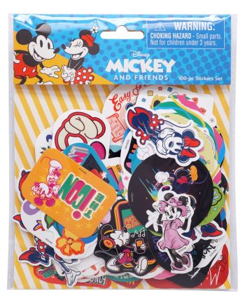 MICKEY & MINNIE - Set de 100 Stickers (Display de 20) - vue de face