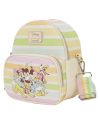 MICKEY & AMIS - Rainbow stripes - Sac bandoulière Loungefly - vue de face
