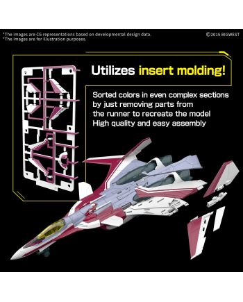 MACROSS - HG 1/100 VF-31C Siegfried (Farina Jenius) Deluxe - Model Kit - vue de profil