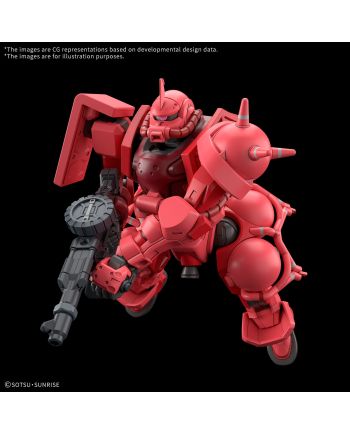 GUNDAM - HG 1/144 Char's Zaku (GQ) - Model Kit - vue de profil