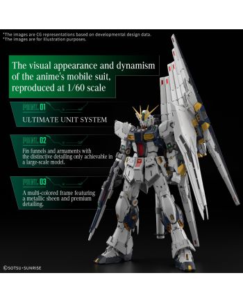GUNDAM - PG Unleashed 1/60 v Gundam - Model Kit - vue de face