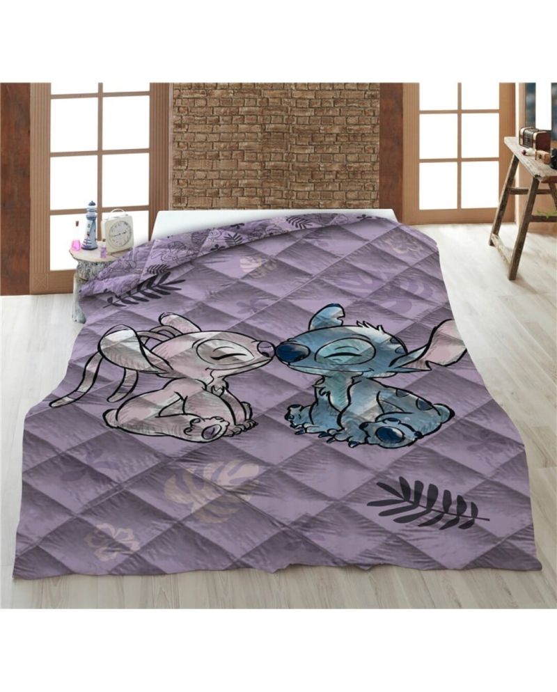 DISNEY - Stitch & Angel - Couverture en Quilt 140x200cm - vue principale
