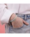 STITCH - Bracelet de Perles Bleues + Pendentif Stitch - vue de face