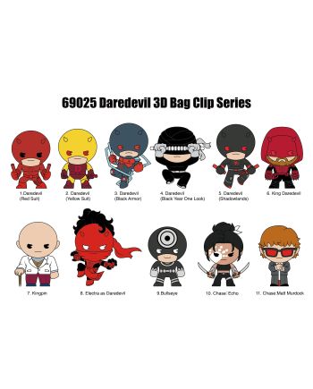 DAREDEVIL - 3D Foam Bag Clip (Display 24 Pcs) - vue de face