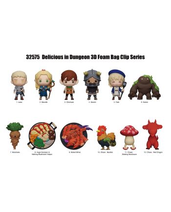 GLOUTON ET DRAGONS - Series 1 - 3D Foam Bag Clip (Display 24 Pcs) - vue de face