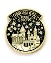HARRY POTTER - Poudlard sous la Neige - Carte de Voeux avec Pin's - vue de face