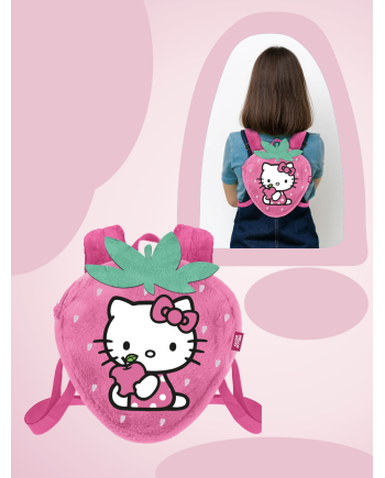 HELLO KITTY - Fraise - Mini Sac à Dos Fourrure '25x22x12cm' - vue principale