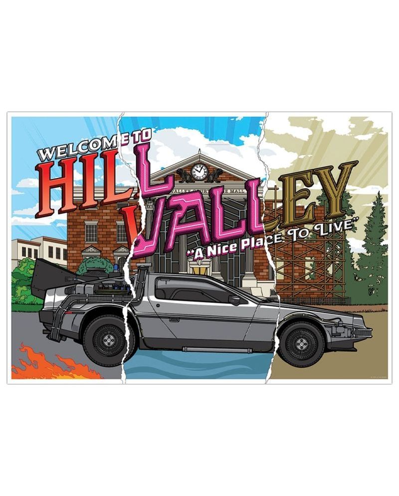 RETOUR VERS LE FUTUR - Hill Valley - Art Print - Edition Limitée - vue principale