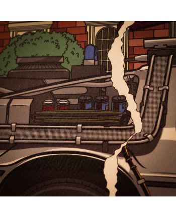 RETOUR VERS LE FUTUR - Hill Valley - Art Print - Edition Limitée - vue de detail