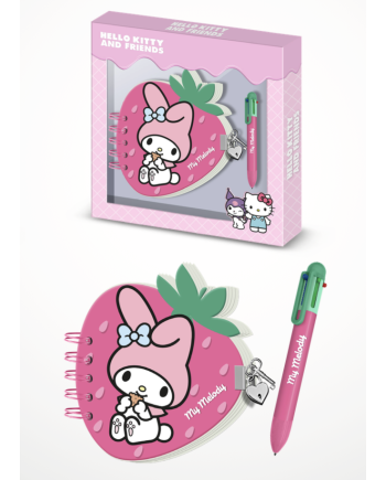 MY MELODY - Fraise - Gift Box - Journal Intime + Stylo - vue principale
