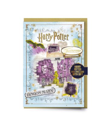 HARRY POTTER - Enseigne Olivanders - Carte de Voeux avec Pin's - vue principale