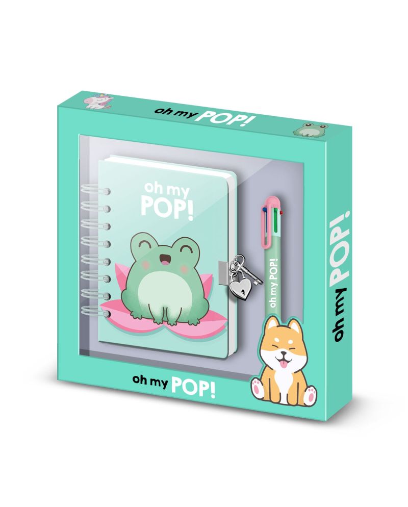 OH MY POP! - Froggy - Gift Box - Journal Intime + Stylo - vue principale