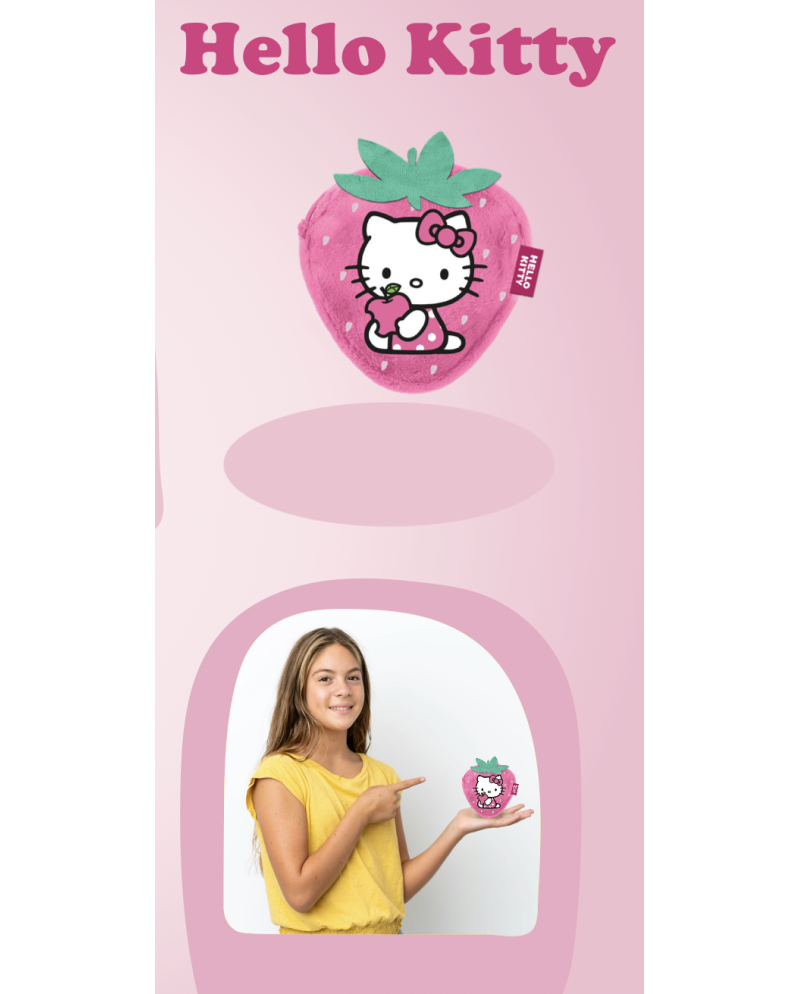 HELLO KITTY - Fraise - Porte-Monnaie Fourrure '12x11x2cm' - vue principale