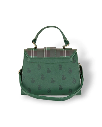 HARRY POTTER - Slytherin - Luxury Plaid Top Handbag + Charms 29x22cm