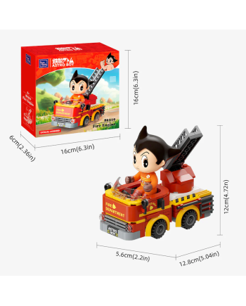 ASTRO BOY - Camion de pompiers - Bloc de Construction - vue de profil