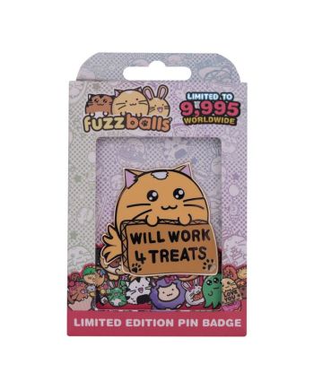 FUZZBALLS - Whisky will work 4 treats - Pin's Edition Limitée - vue de face