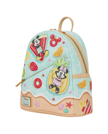 MICKEY & MINNIE - Beach Fun - Mini Sac à Dos LoungeFly - vue de face