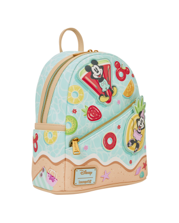 MICKEY & MINNIE - Beach Fun - Mini Sac à Dos LoungeFly - vue de profil