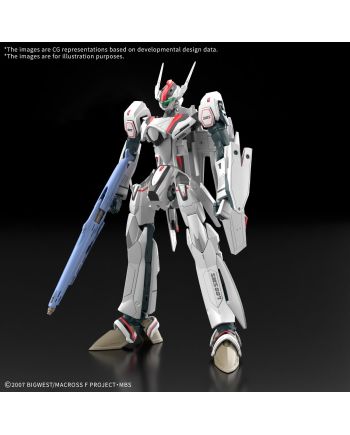 MACROSS - HG 1/100 VF-25F Messiah Valkyrie Deluxe Set - Model Kit - vue de profil