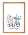 STITCH & ANGEL - Ohana means Family - Cadre Lumineux - vue de profil