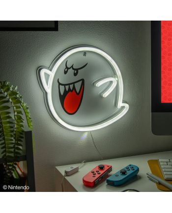 SUPER MARIO - Boo - Lampe Murale Néon LED 25cm - vue principale