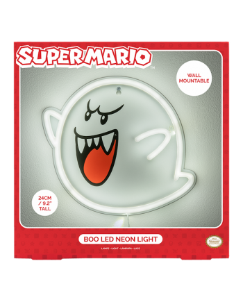 SUPER MARIO - Boo - Lampe Murale Néon LED 25cm - vue de face
