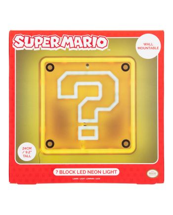 SUPER MARIO - Block Question - Lampe Murale Néon LED 25cm - vue principale