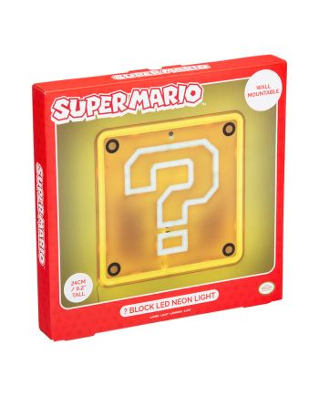 SUPER MARIO - Block Question - Lampe Murale Néon LED 25cm - vue de face