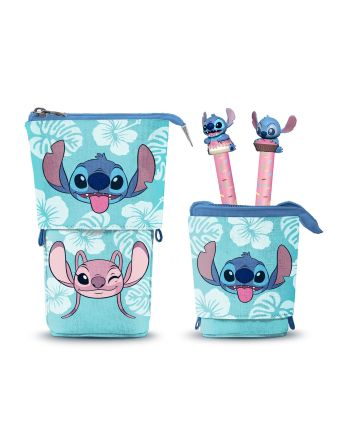 STITCH & ANGEL - Trousse Verticale "Cute" + 2 Stylos Gel - vue principale