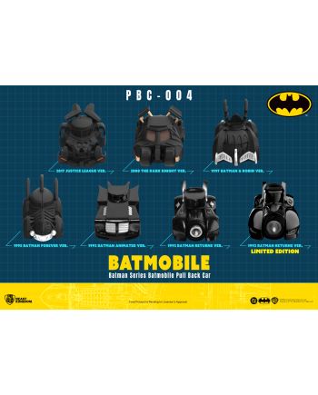 DC - Batman series Batmobile Pull Back Car - Set 6 Fig. Blind Box 5cm - vue de face