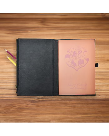 HARRY POTTER - Notebook A5 Premium avec Poche Zippée - vue de profil