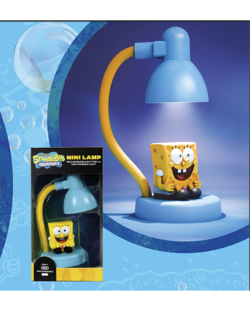 BOB L'EPONGE - Bob - Mini Lampe de Bureau Rechargeable - 15cm - vue principale